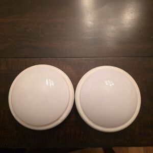 Pair of Round White LED Ceiling Lights